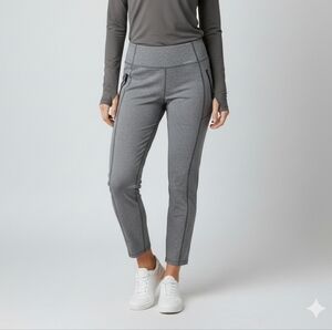 Eddie Bauer Fleece Lined High Rise Athletic Leggings Womens M Gray